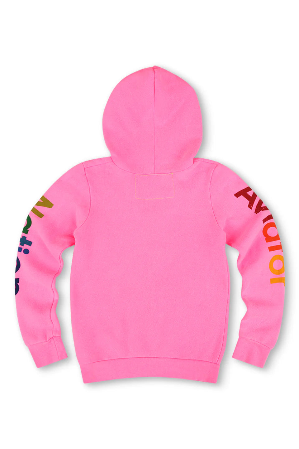 Kids Aviator Nation Zip Hoodie Neon Pink