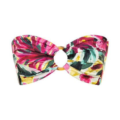 Isla Floral Tori Ties Bandeau Bikini Top
