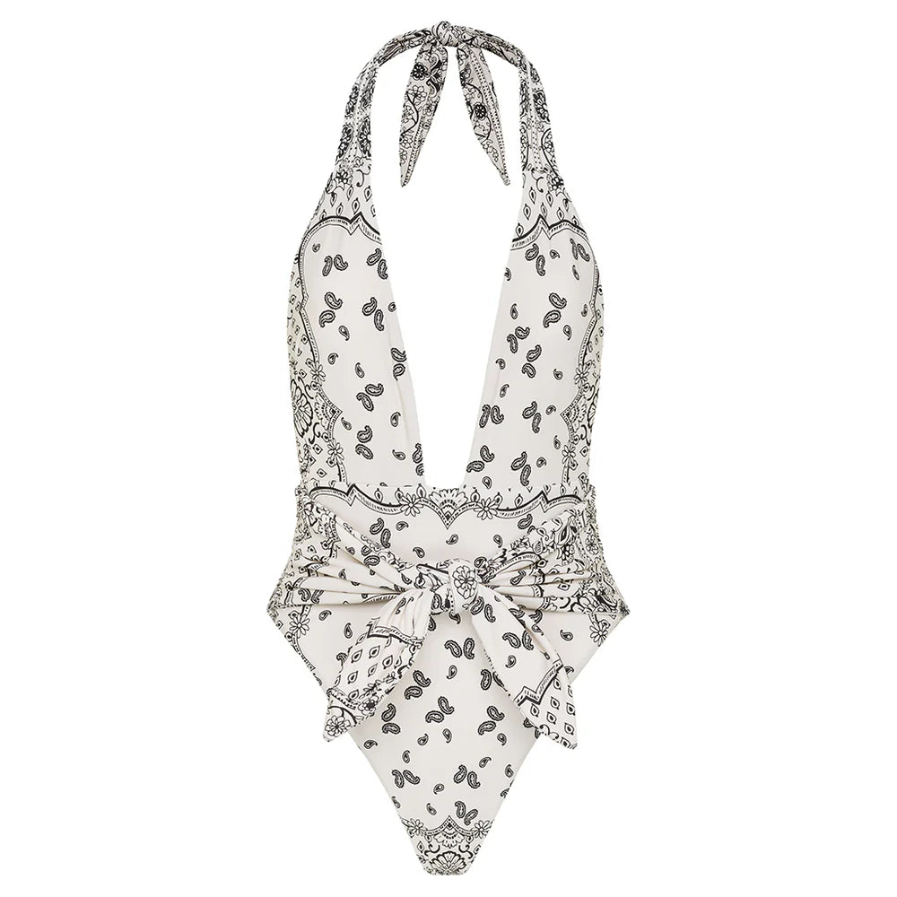 Ivy Bandana Tropez Tie-Up One-Piece