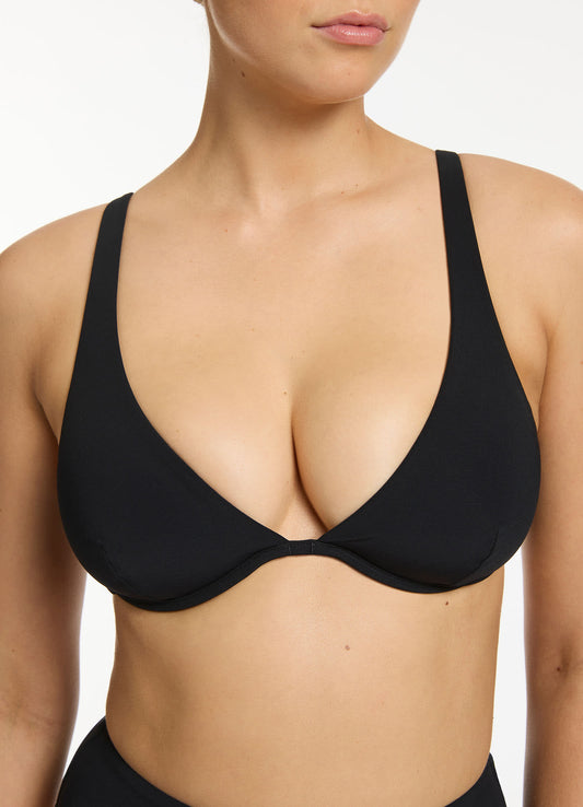 Jetset D-DD Underwire Triangle Bikini Top Black