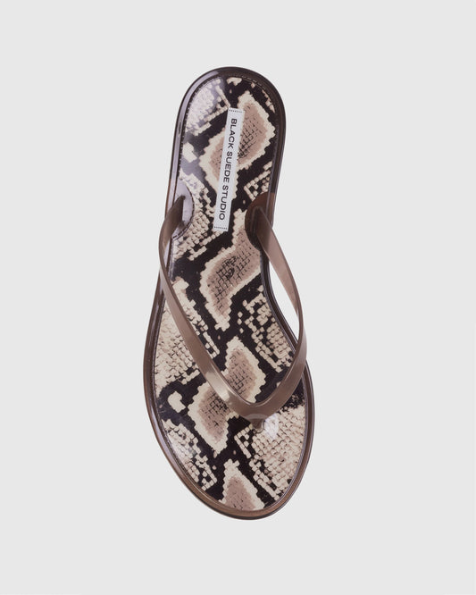 Crystal Sandal Snake/Brown PVC