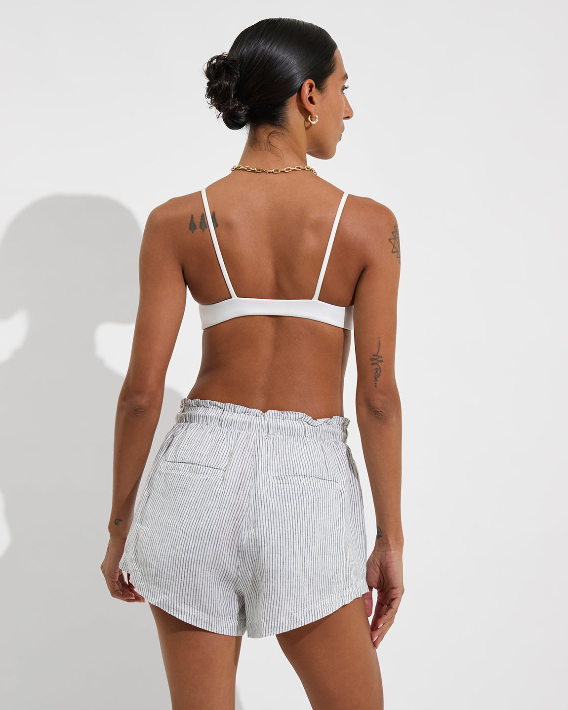Getaway Short Coastal Stripe Varsity Coconut - view