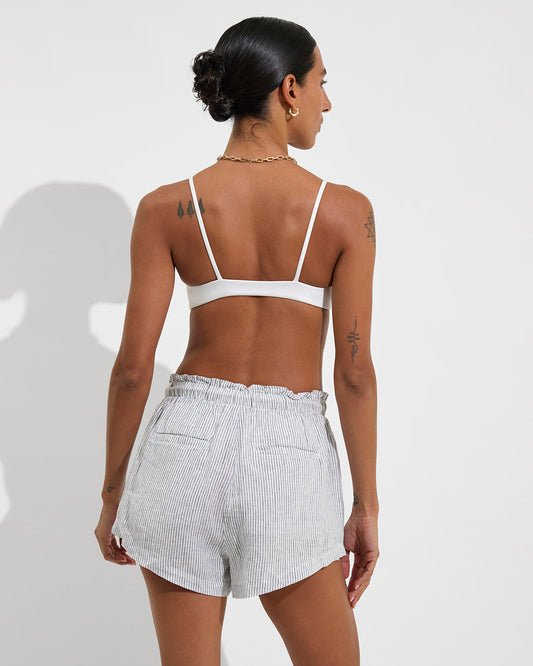 Getaway Short Coastal Stripe Varsity Coconut - view
