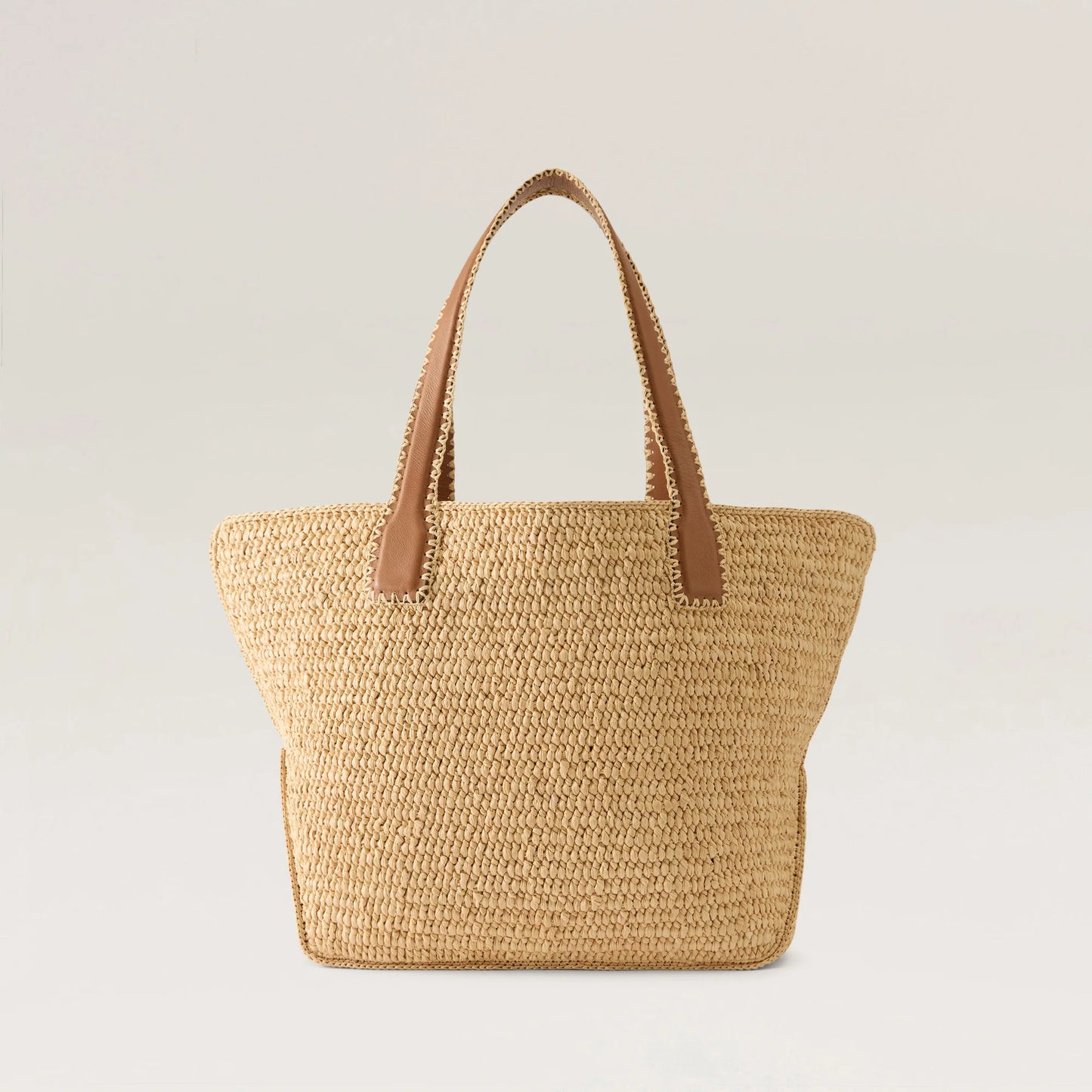Liyoni Raffia Crochet Tote Natural/Cotton