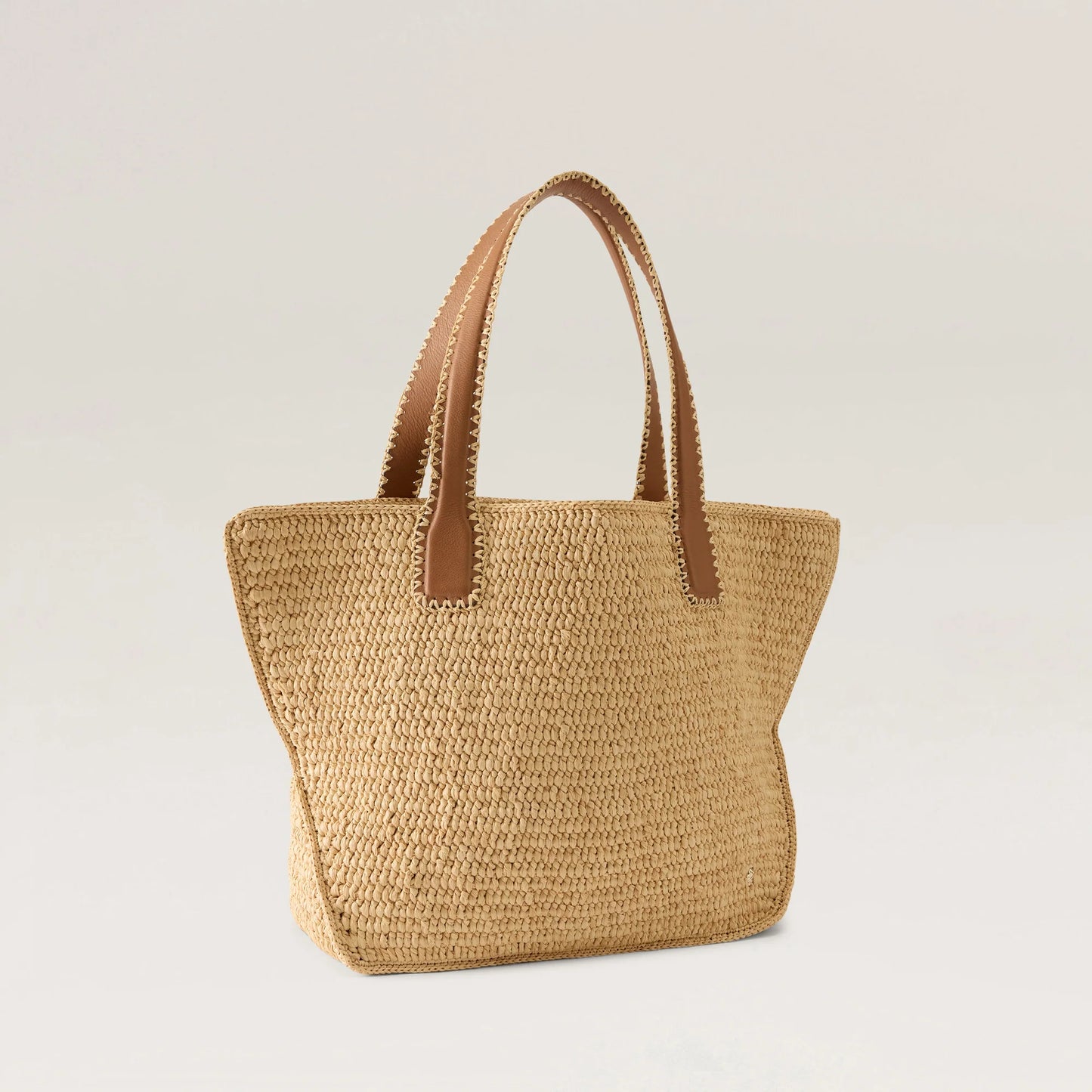 Liyoni Raffia Crochet Tote Natural/Cotton