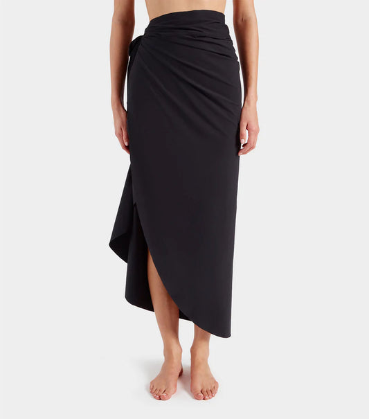 Long UPF 50+ Sarong Black
