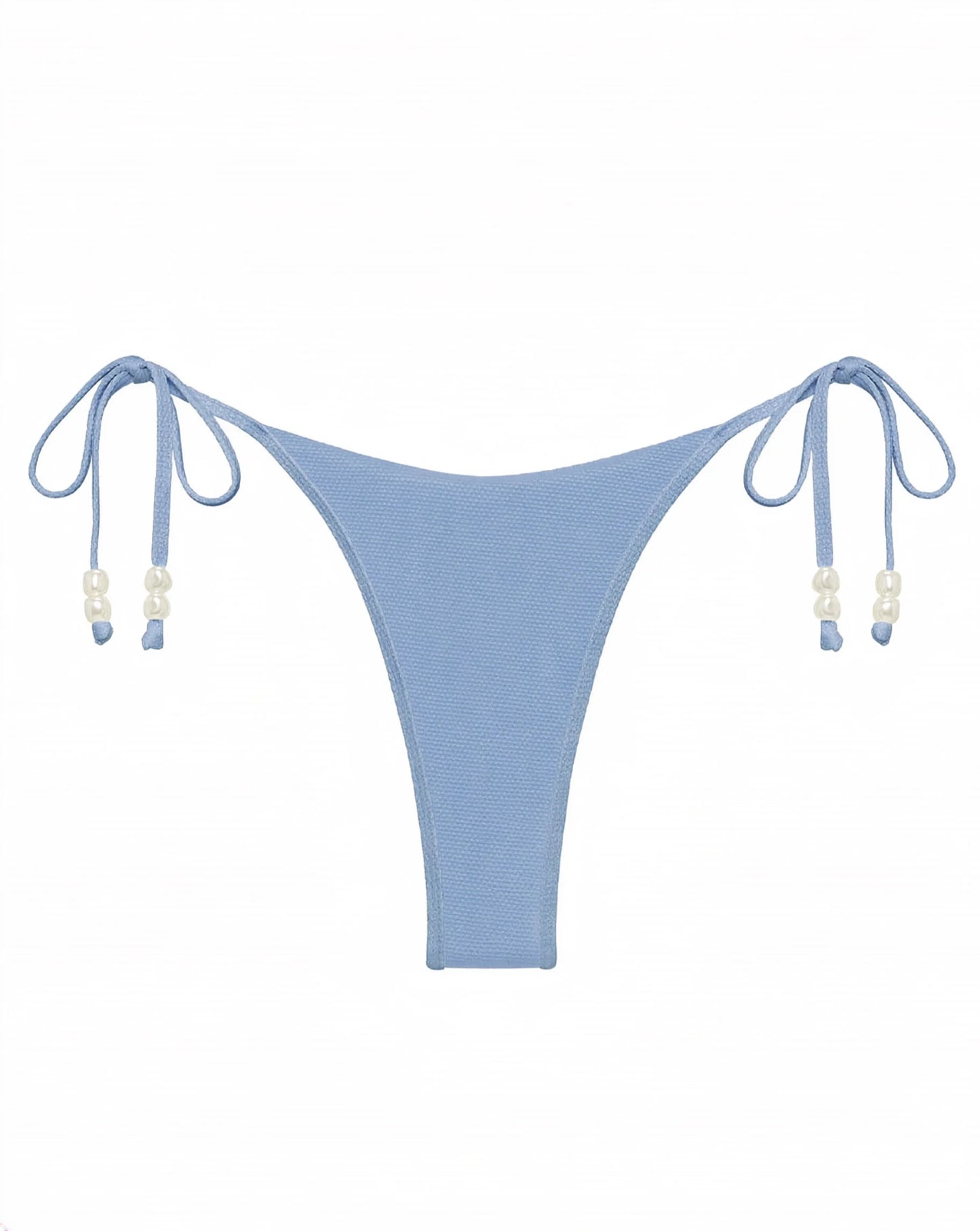 Lucia Bottom Bitsy Chambray in blue — view 7 | Belle Mar Swim