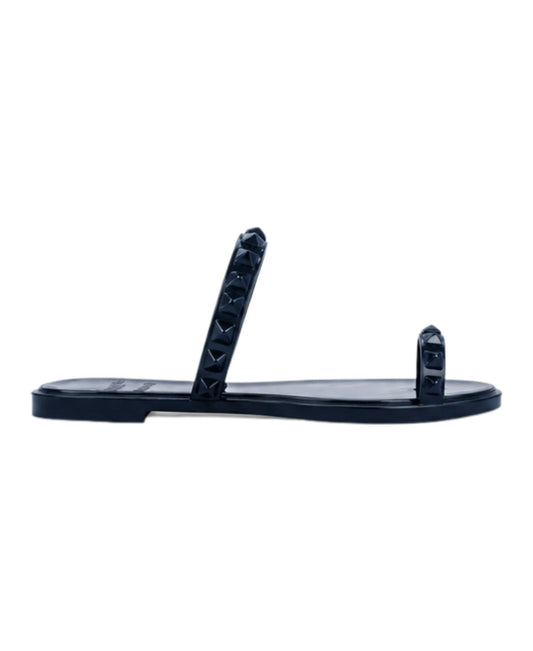Maria Flat Jelly Sandals Navy Blue
