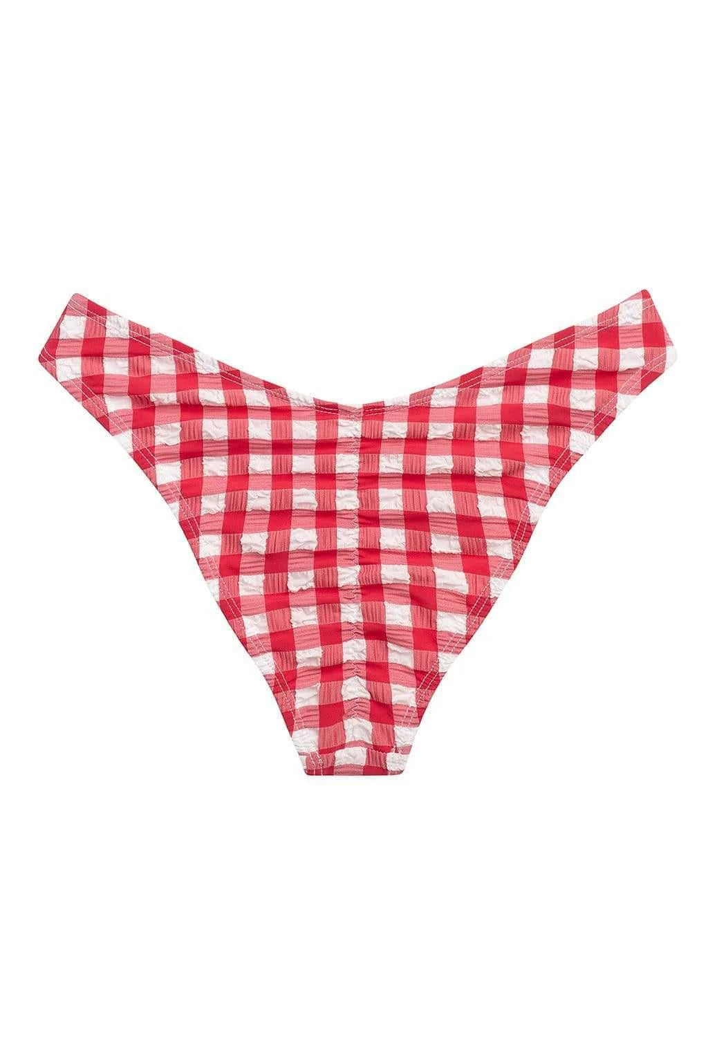 Lulu (Zig-Zag Stitch) Bikini Bottom Red Gingham
