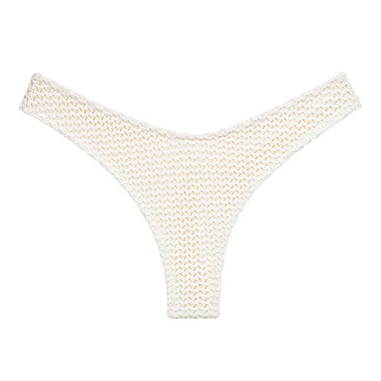 Montce Crochet Lulu (Zig Zag Stitch) Bikini Bottom in Bone