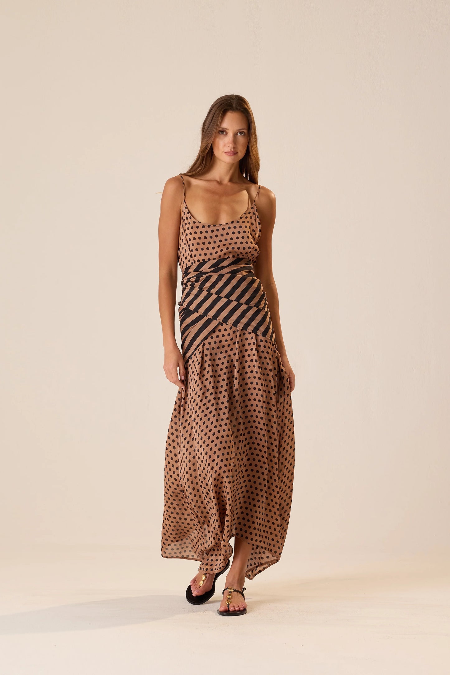 Pareo Thick Stripe Black & Tan