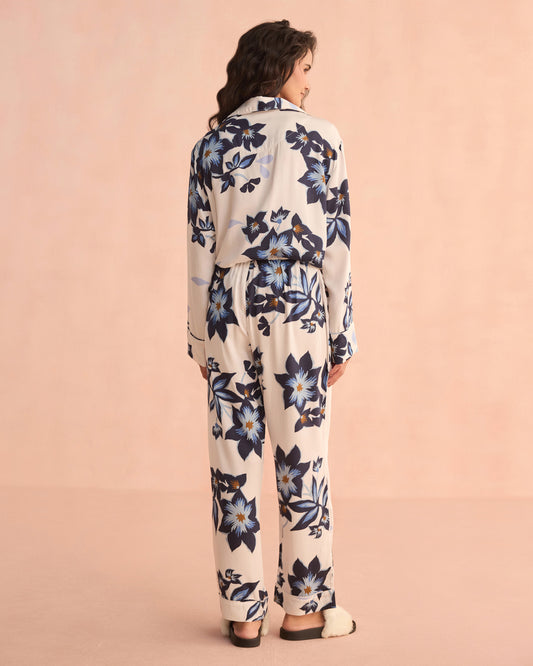 Long Sleeve PJ Set Ava Bluestone