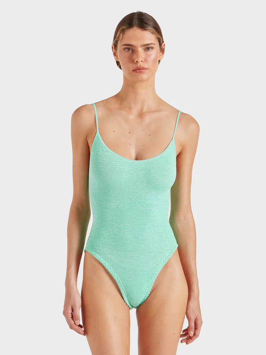 Pamela One Piece Metallic Mint