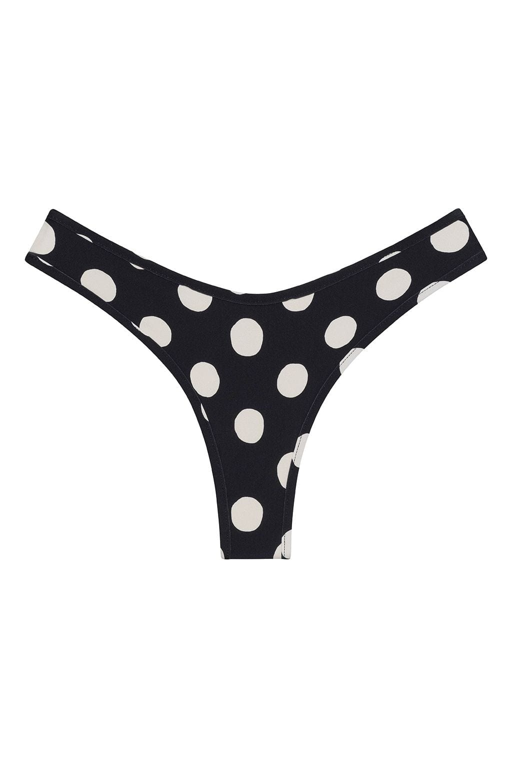Polka Dot Added Coverage Lulu Bikini Bottom photographed flat