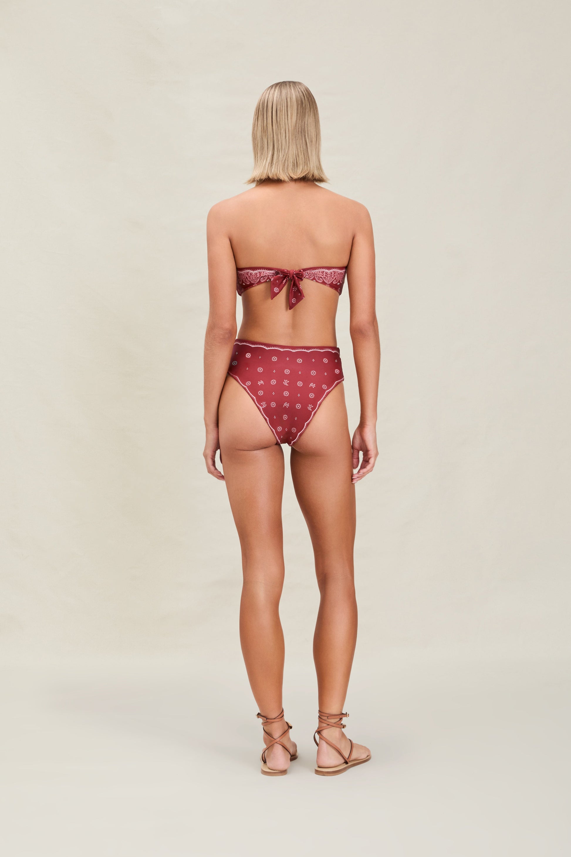 Rebecca Full-Piece Merlot — detail view | Belle Mar Swim