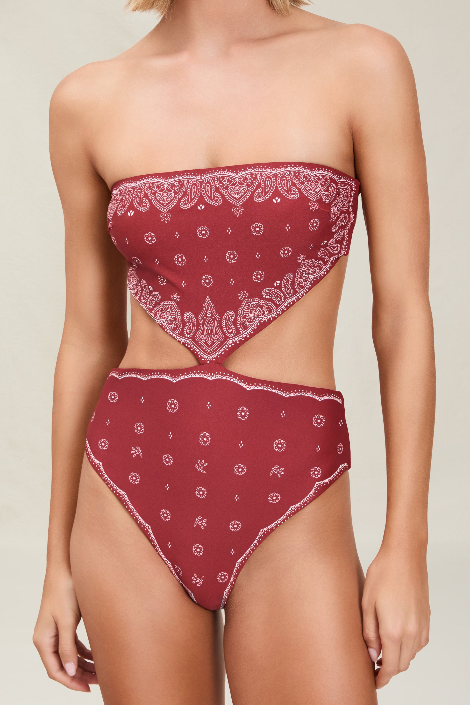 Rebecca Full-Piece Merlot — back view | Belle Mar Swim