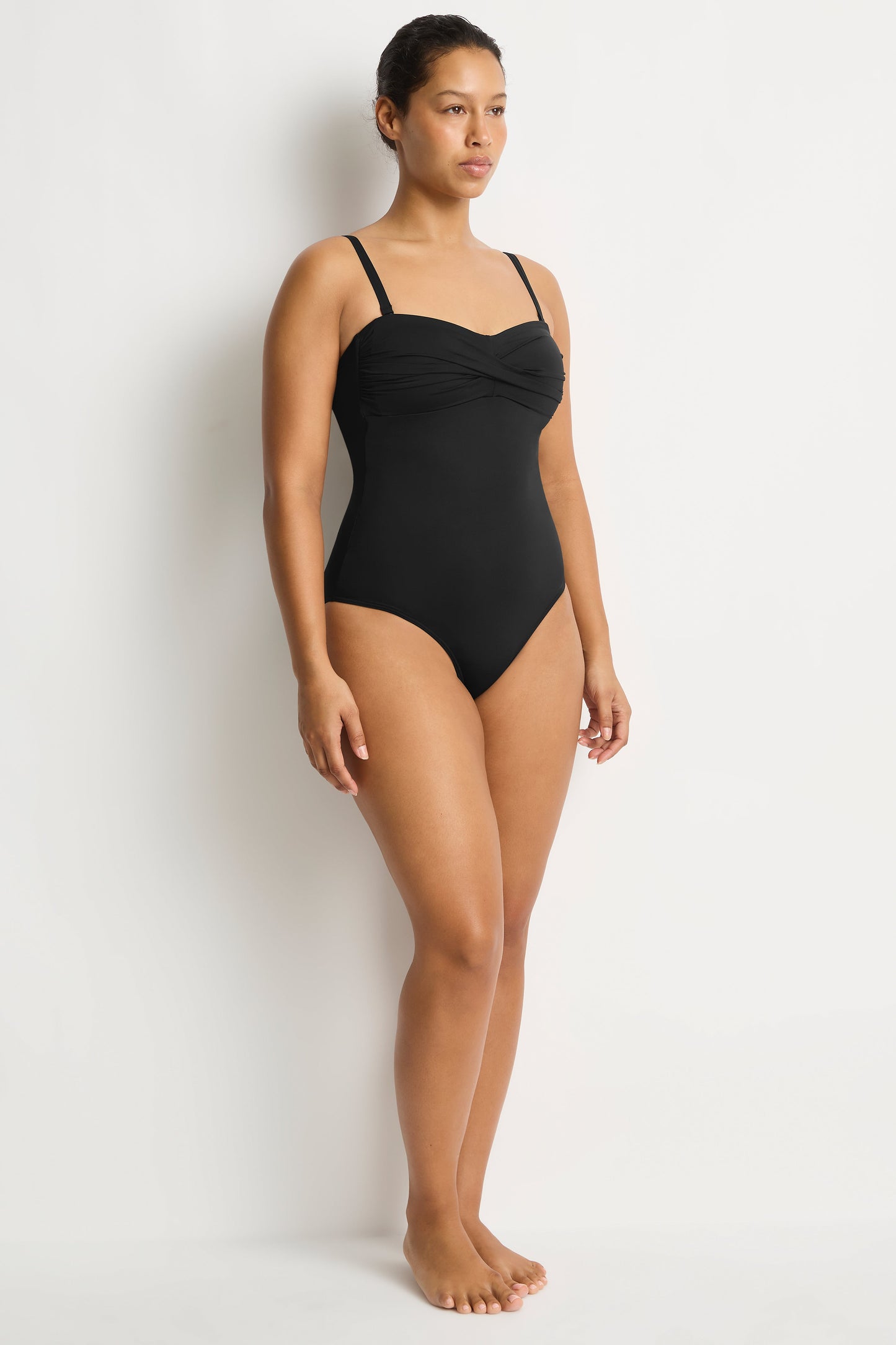 Essentials Twist Bandeau One Piece Black