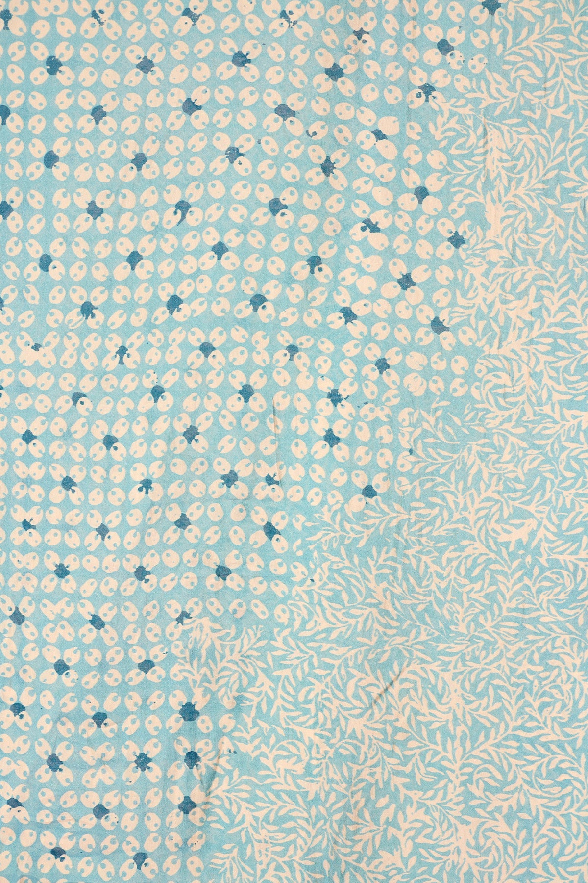 Large Square Scarf Delphi Sky in blue — close-up | Belle Mar Swim