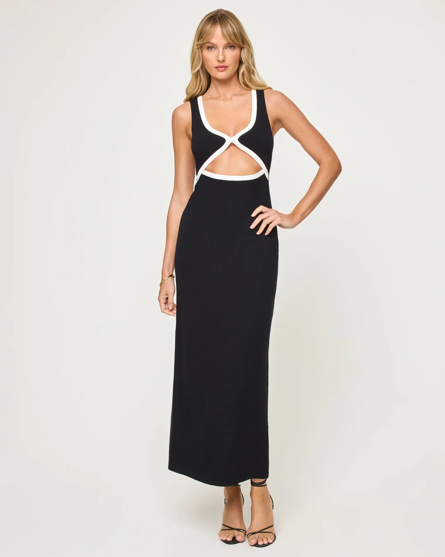Steph Dress Black/Cream