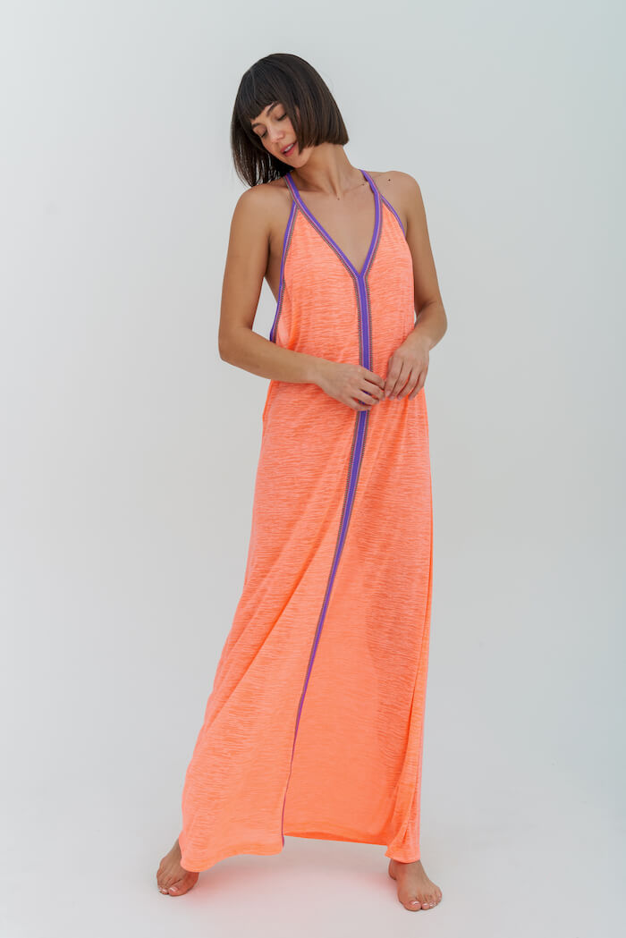 Pitusa Inca Sundress Coral-Purple