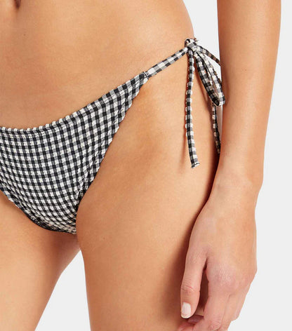 Gingham Seersucker Sabrina Bikini Black Gingham