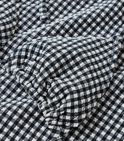 Gingham Seersucker Sabrina Bikini Black Gingham