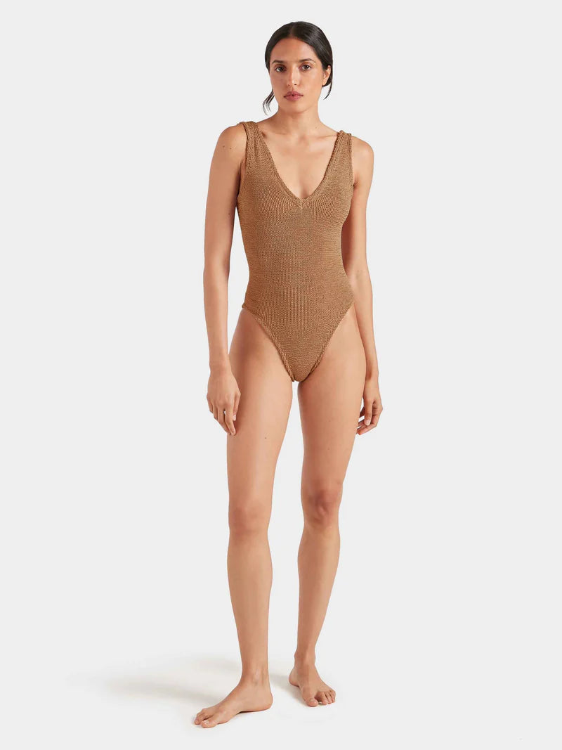Sadie One Piece Metallic Cocoa