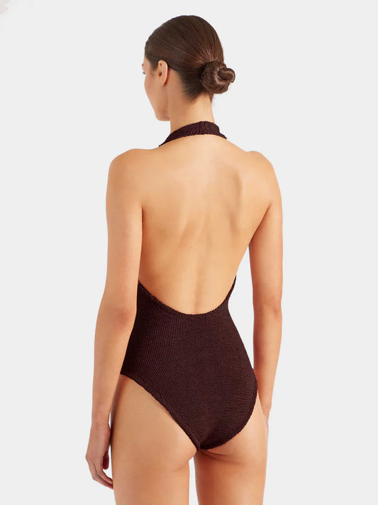 Sandy One Piece Metallic Chocolate