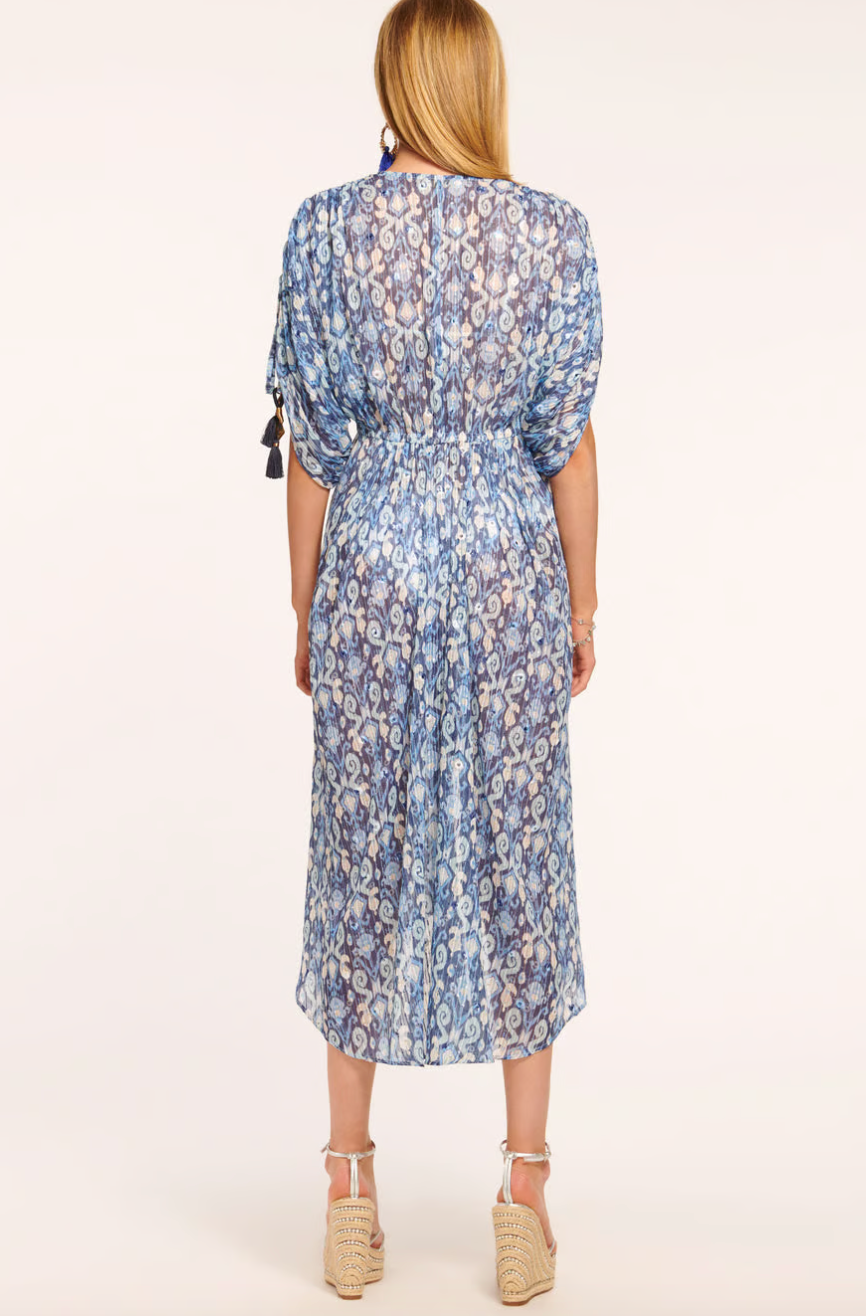 Ramy Brook Lessie Coverup Maxi Dress in Navy Mirror