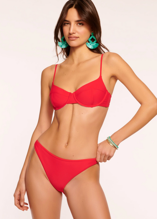 Ramy Brook Mona Underwire Bikini Top in Flame