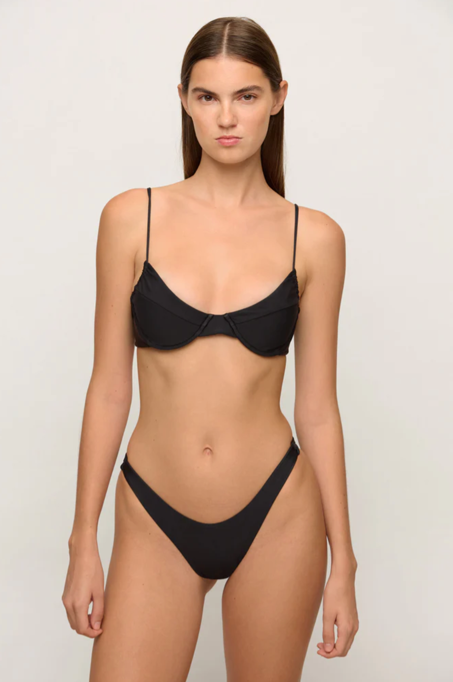 Mikoh Nava Bikini Top in Noir