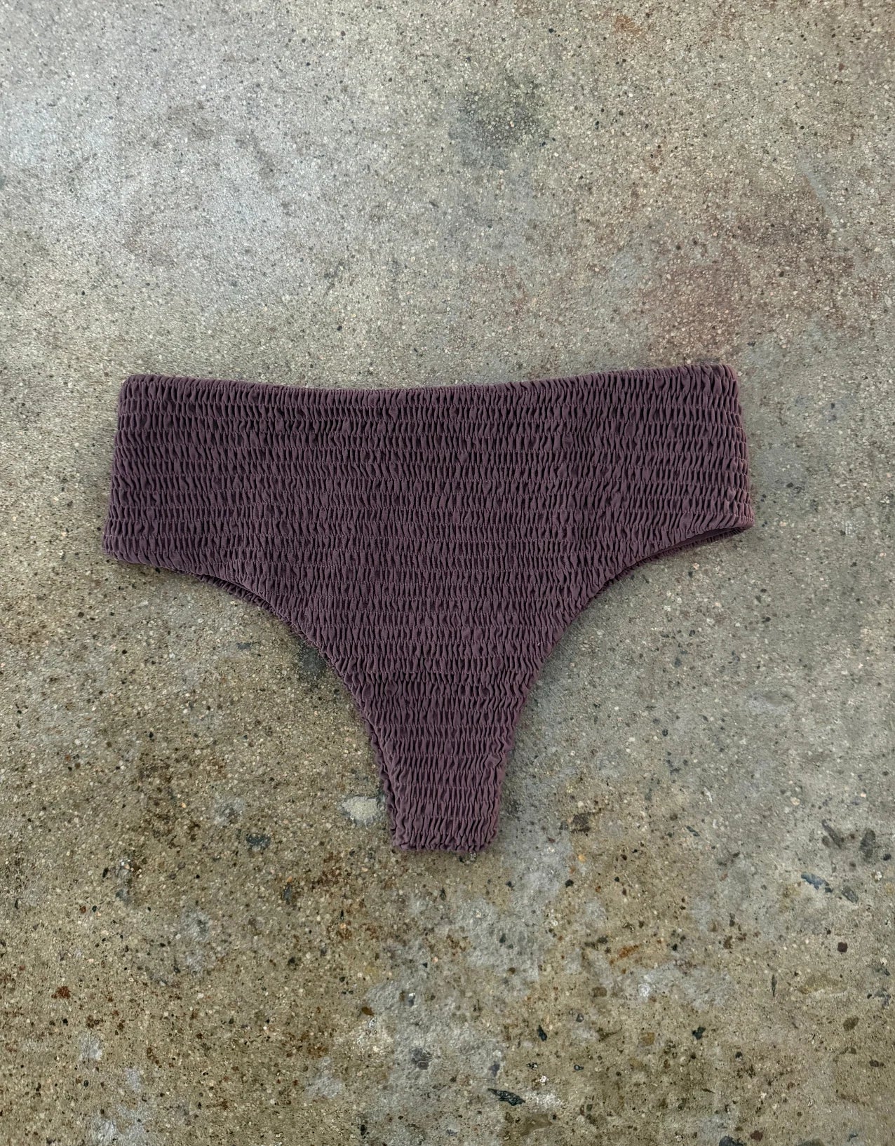 Bambi Bottom Cocoa Powder in brown — styled view | Belle Mar Swim