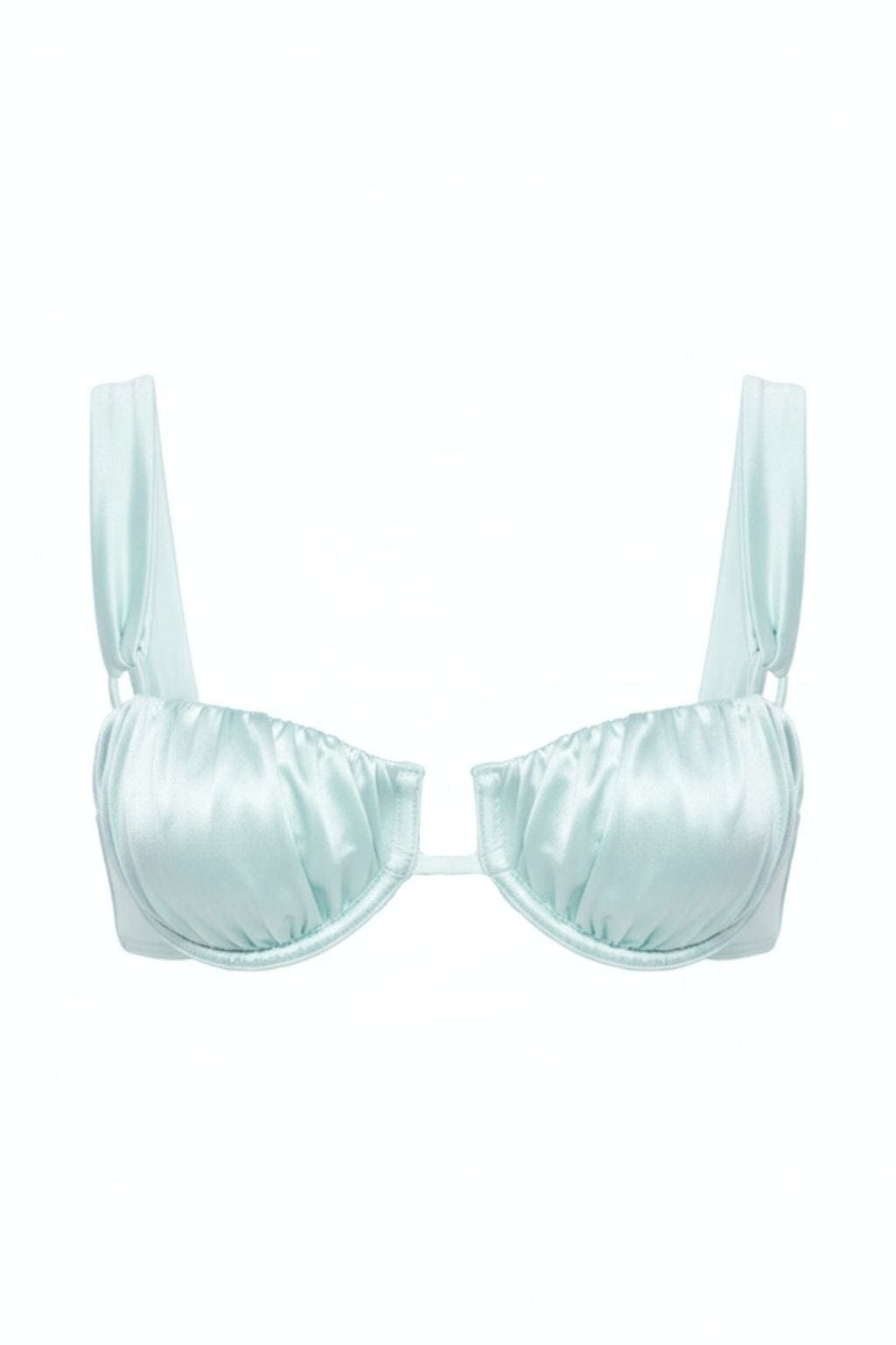 Seafoam Silkie Petal Variation Bikini Top — styled view | Belle Mar Swim