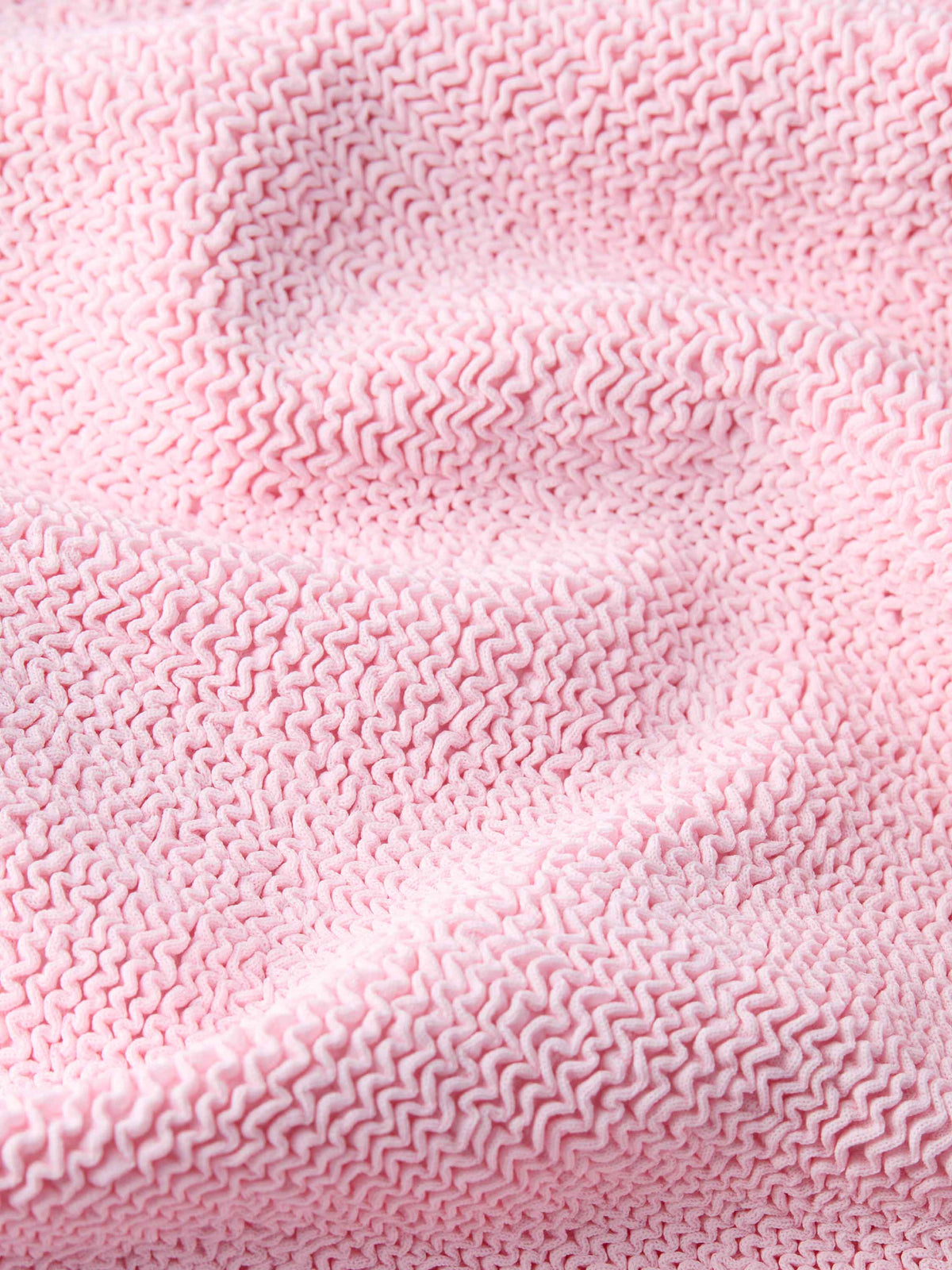 Hunza G Ballet Pink Original Crinkle fabric detail | Belle Mar Swim