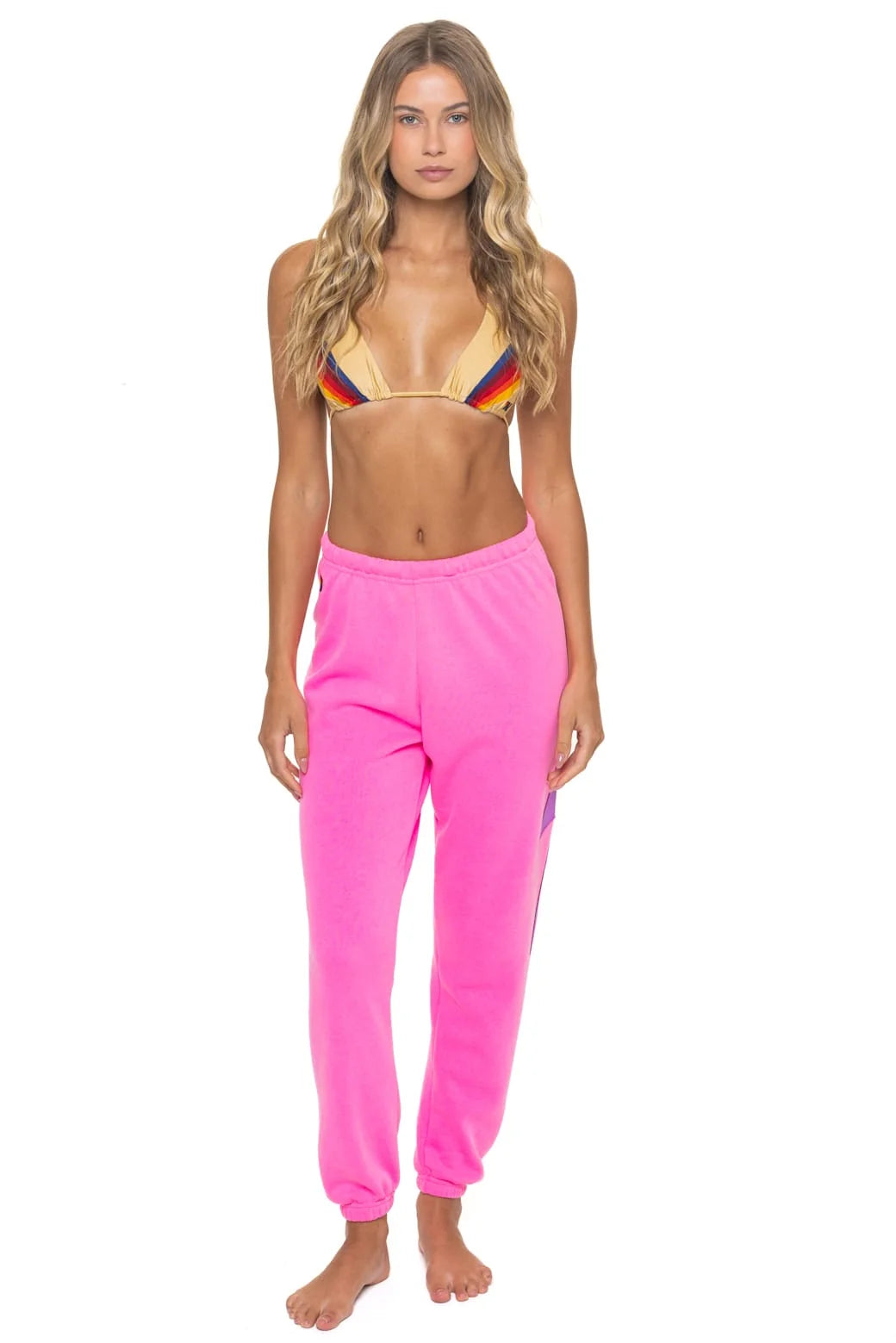 Bolt Stitch Sweatpants Neon Pink/Neon Purple