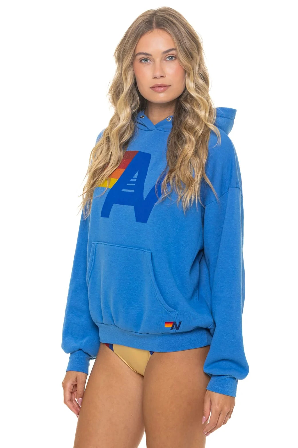 Logo Pullover Relaxed Hoodie Cobalt