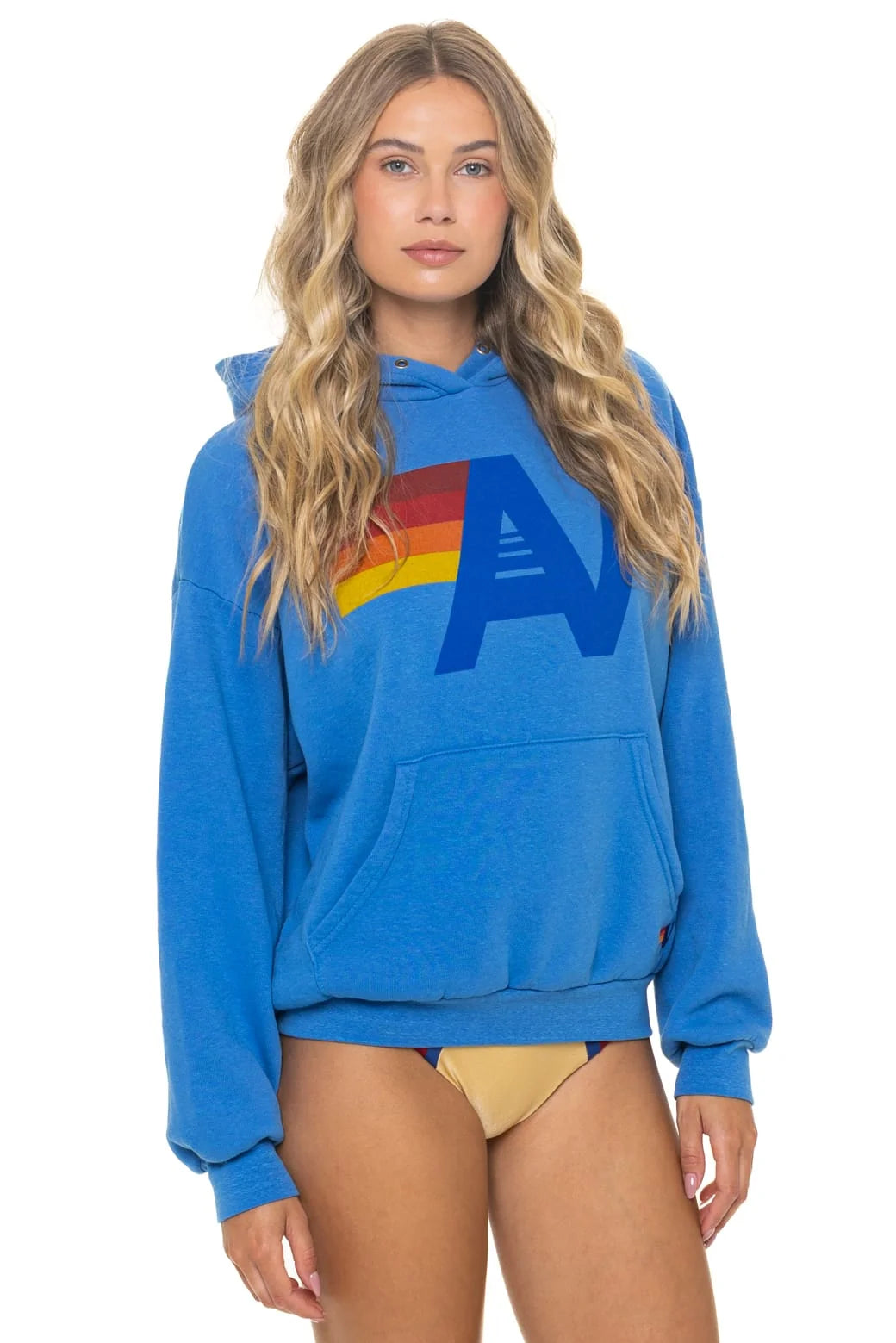 Logo Pullover Relaxed Hoodie Cobalt