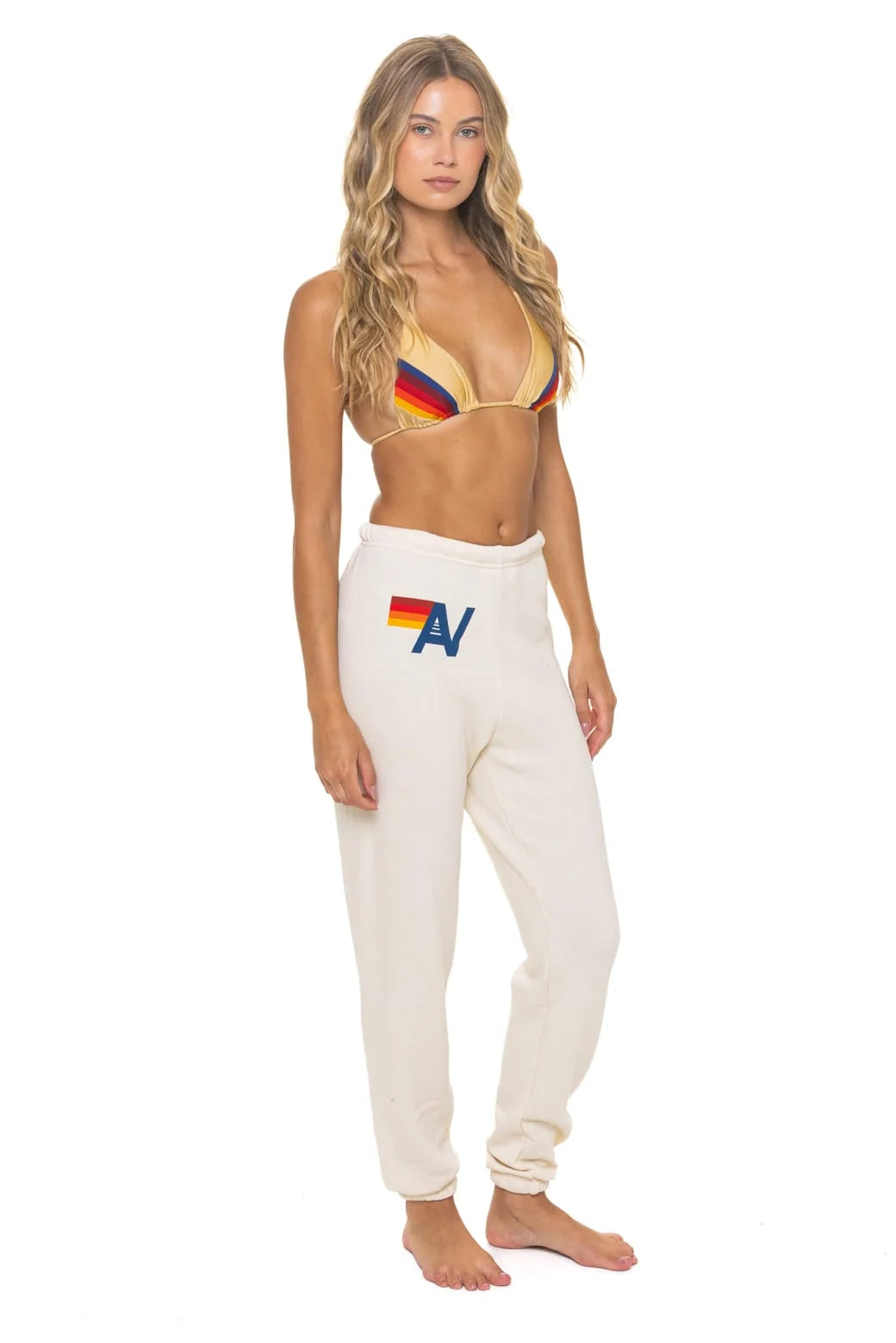 Logo Sweatpants Vintage White
