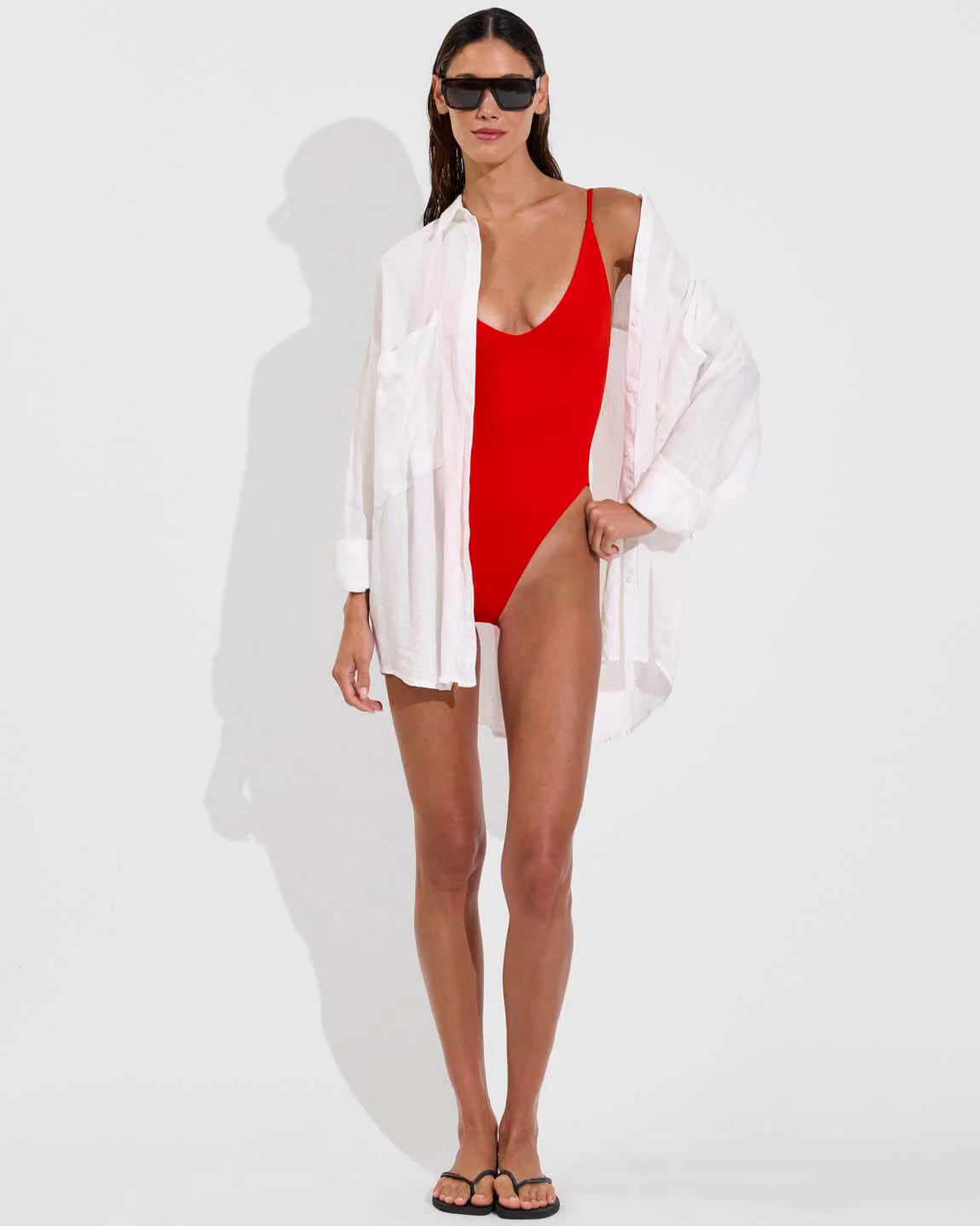 Left On Friday Getaway Button Down Coconut, alternate view