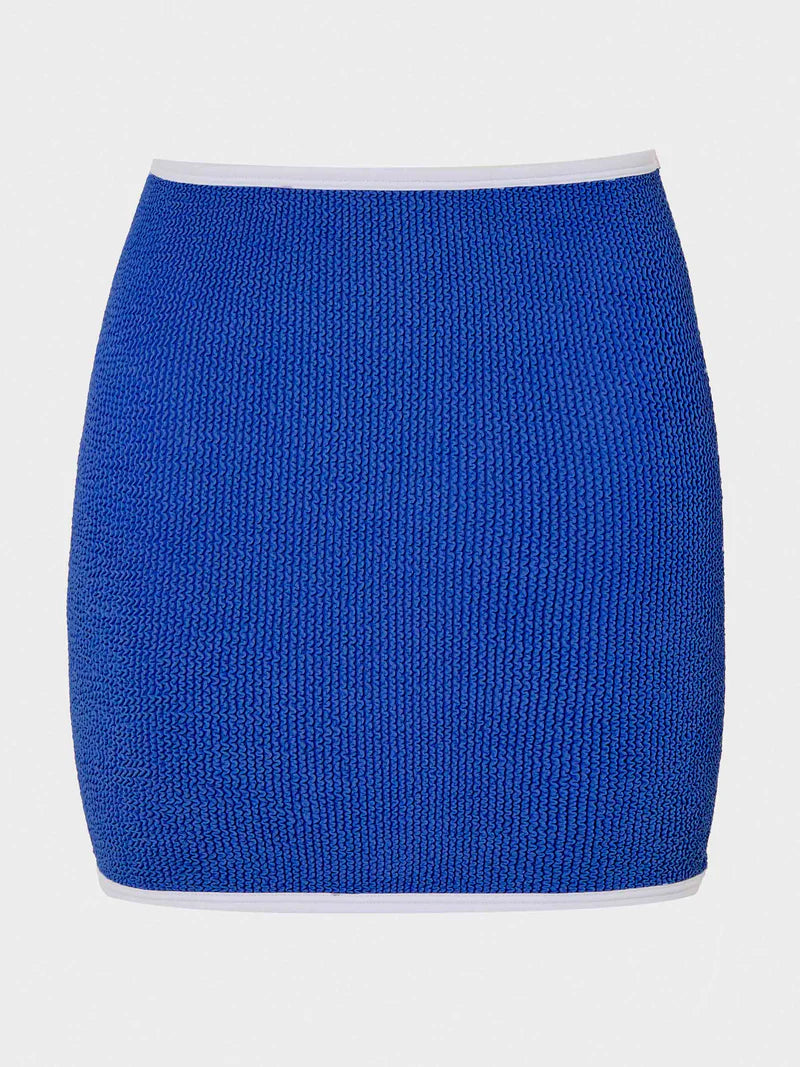 Devyn Swim Skirt/Tube Top Royal Blue/White
