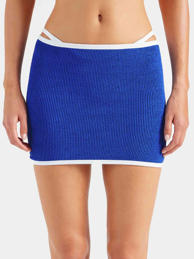 Devyn Swim Skirt/Tube Top Royal Blue/White
