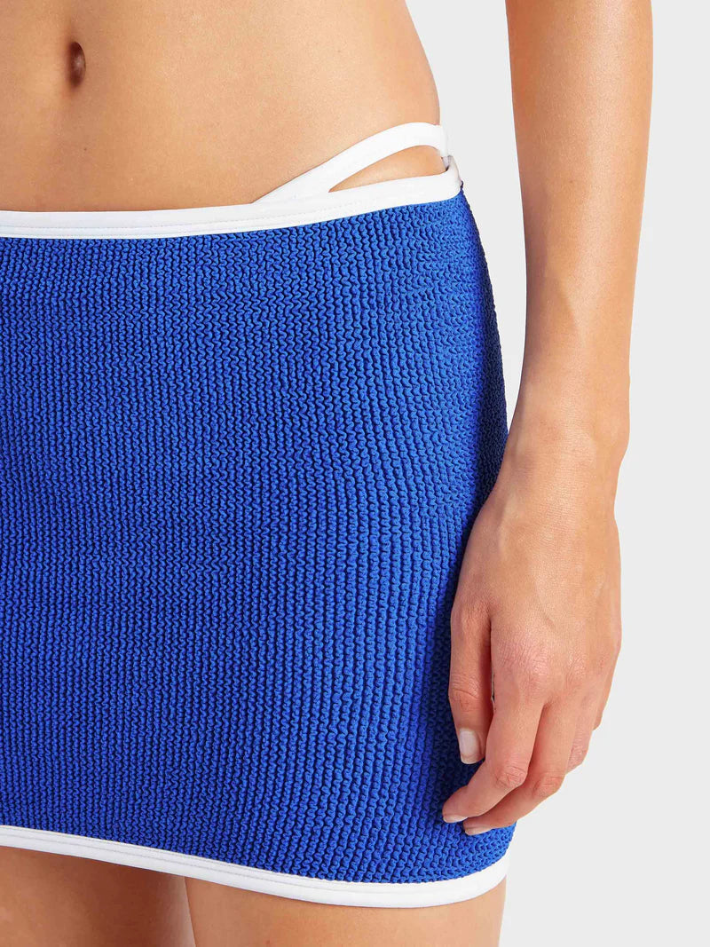 Devyn Swim Skirt/Tube Top Royal Blue/White
