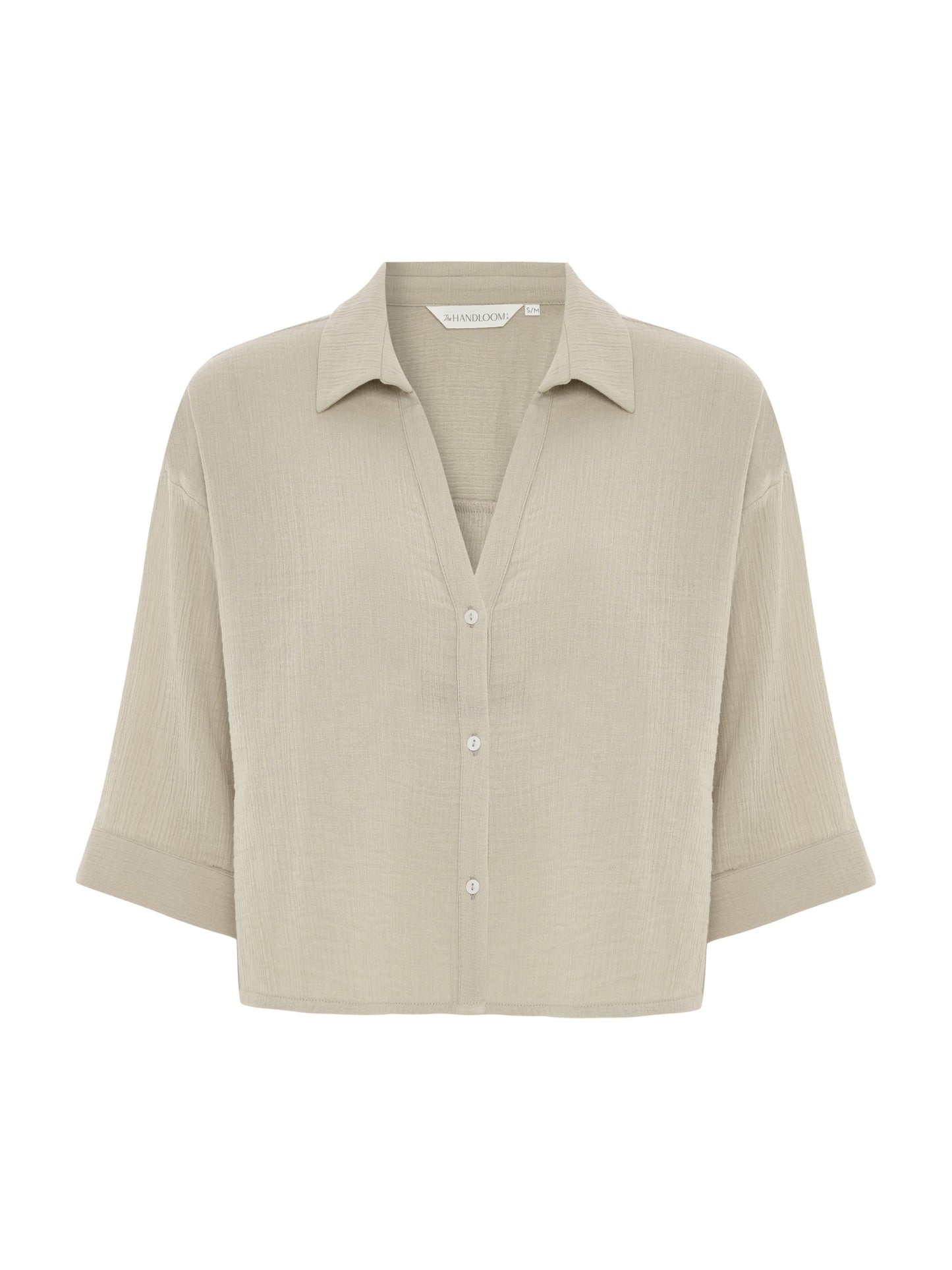 Aura Mini Shirt - Oatmeal - front cutout