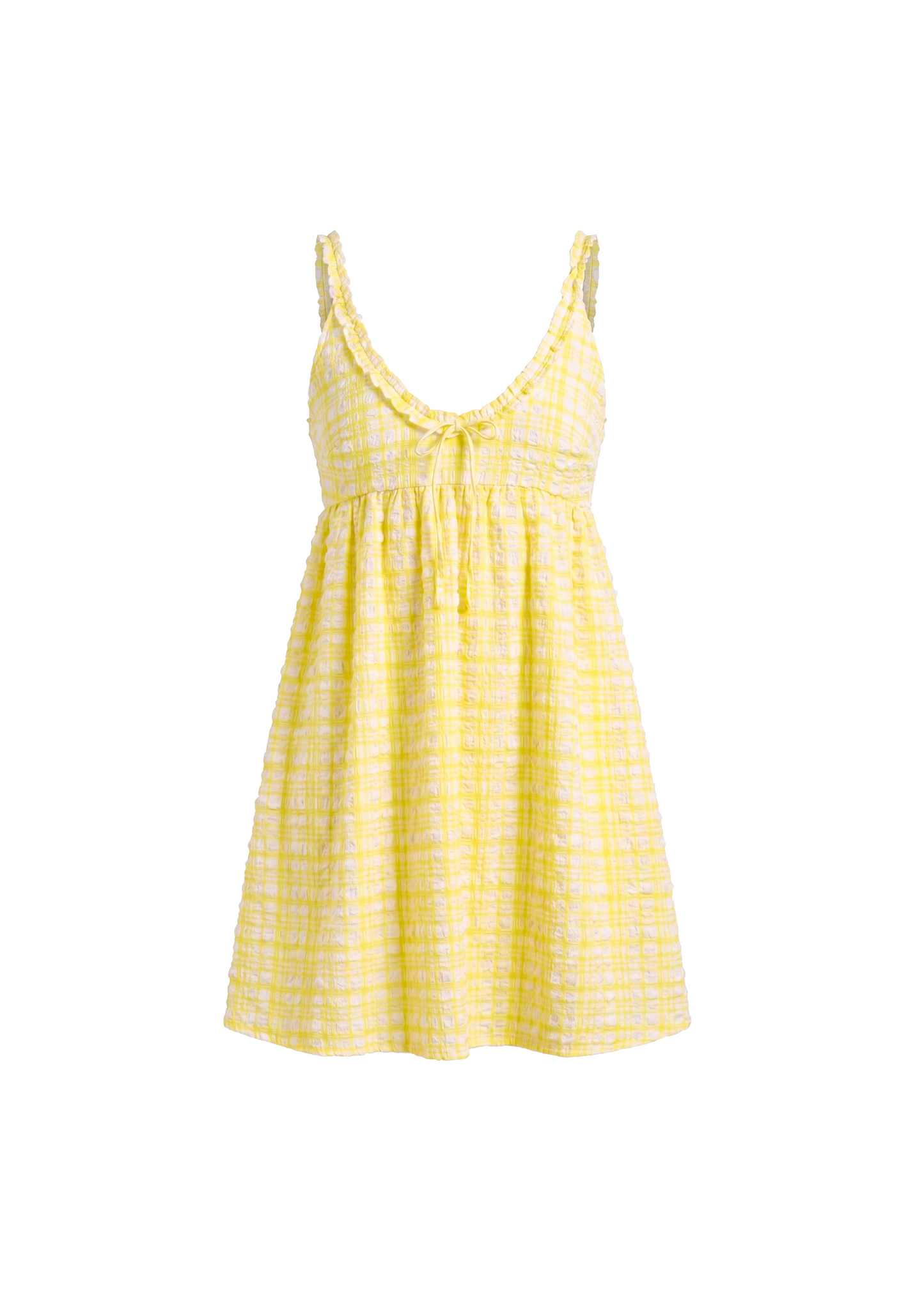 Cassidy Dress Puckered Plaid Citrina - product