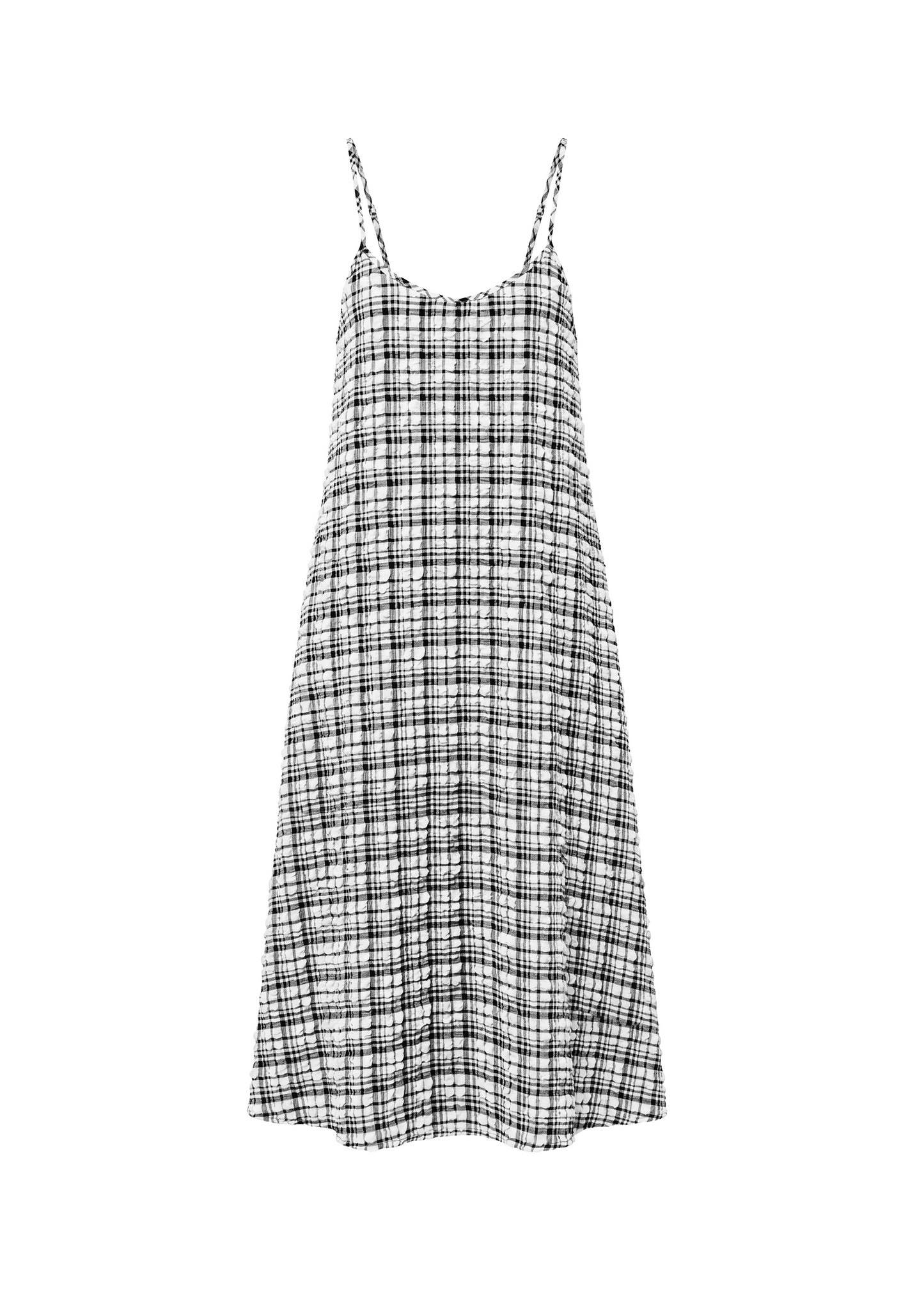 Lois Dress Puckered Plaid Noir - product