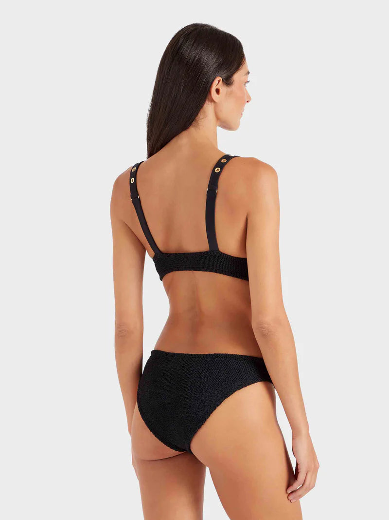 Tessa Eyelet Bikini Black/Gold