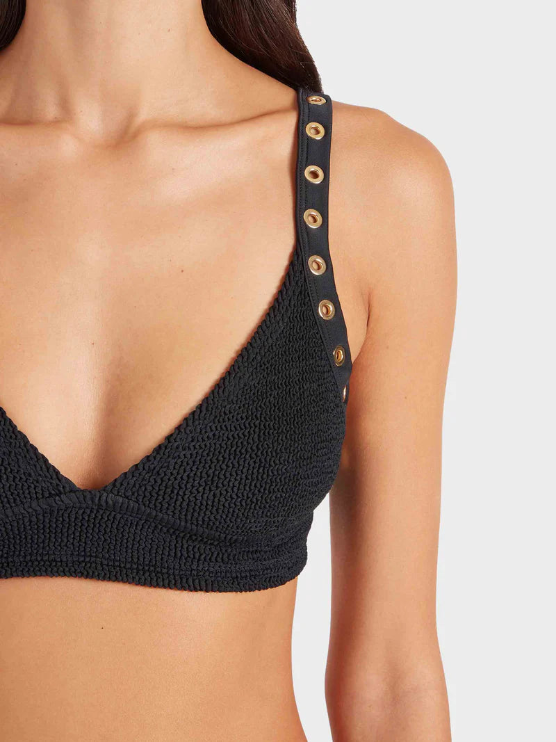 Tessa Eyelet Bikini Black/Gold