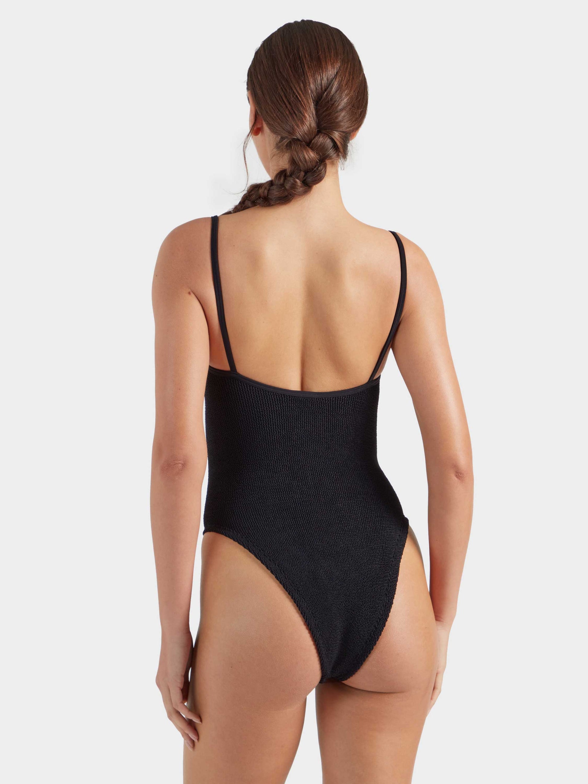 Toni One Piece Black — detail view | Belle Mar Swim