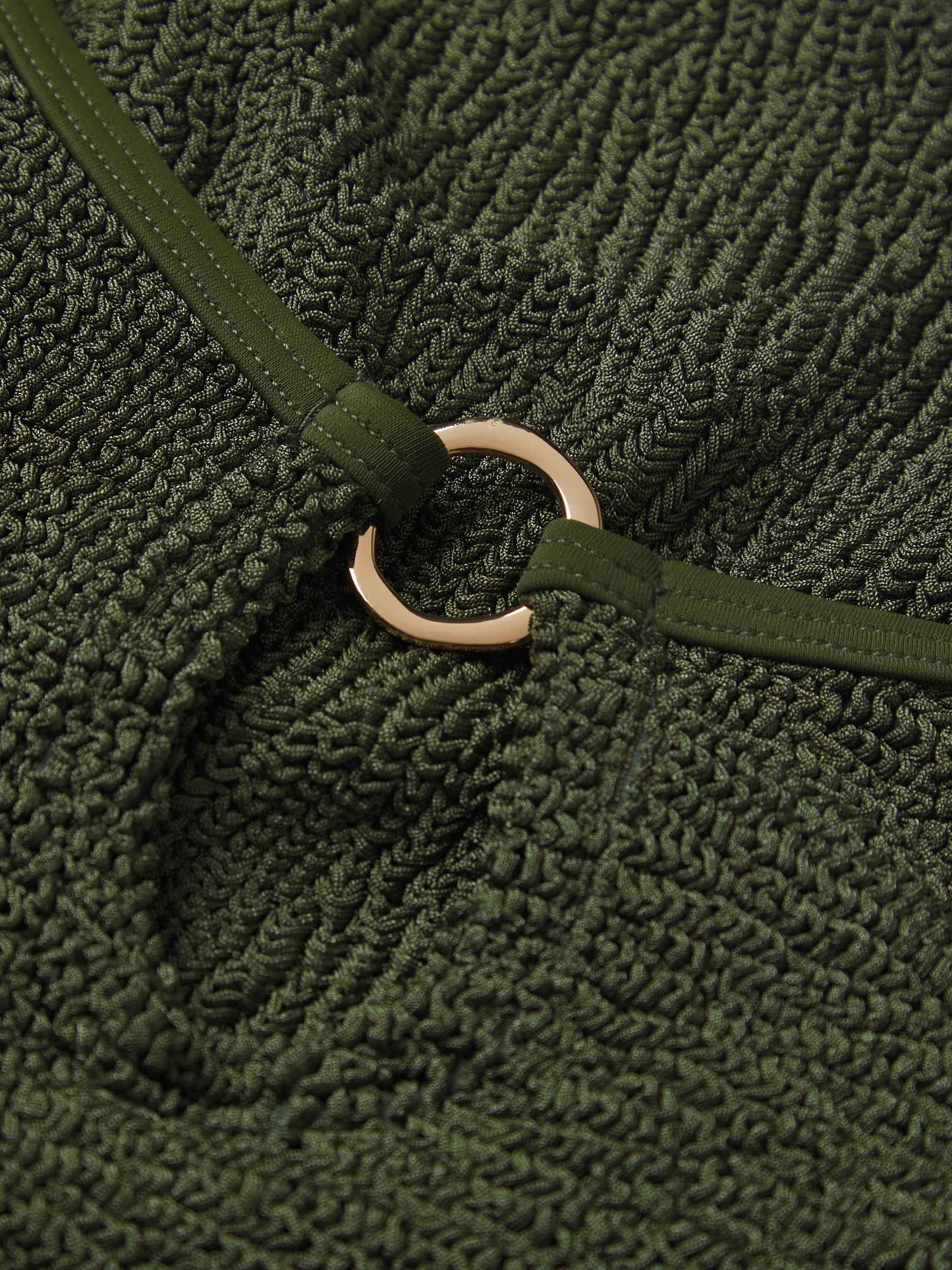 Toni With Gold Hoop Swim Metallic Khaki