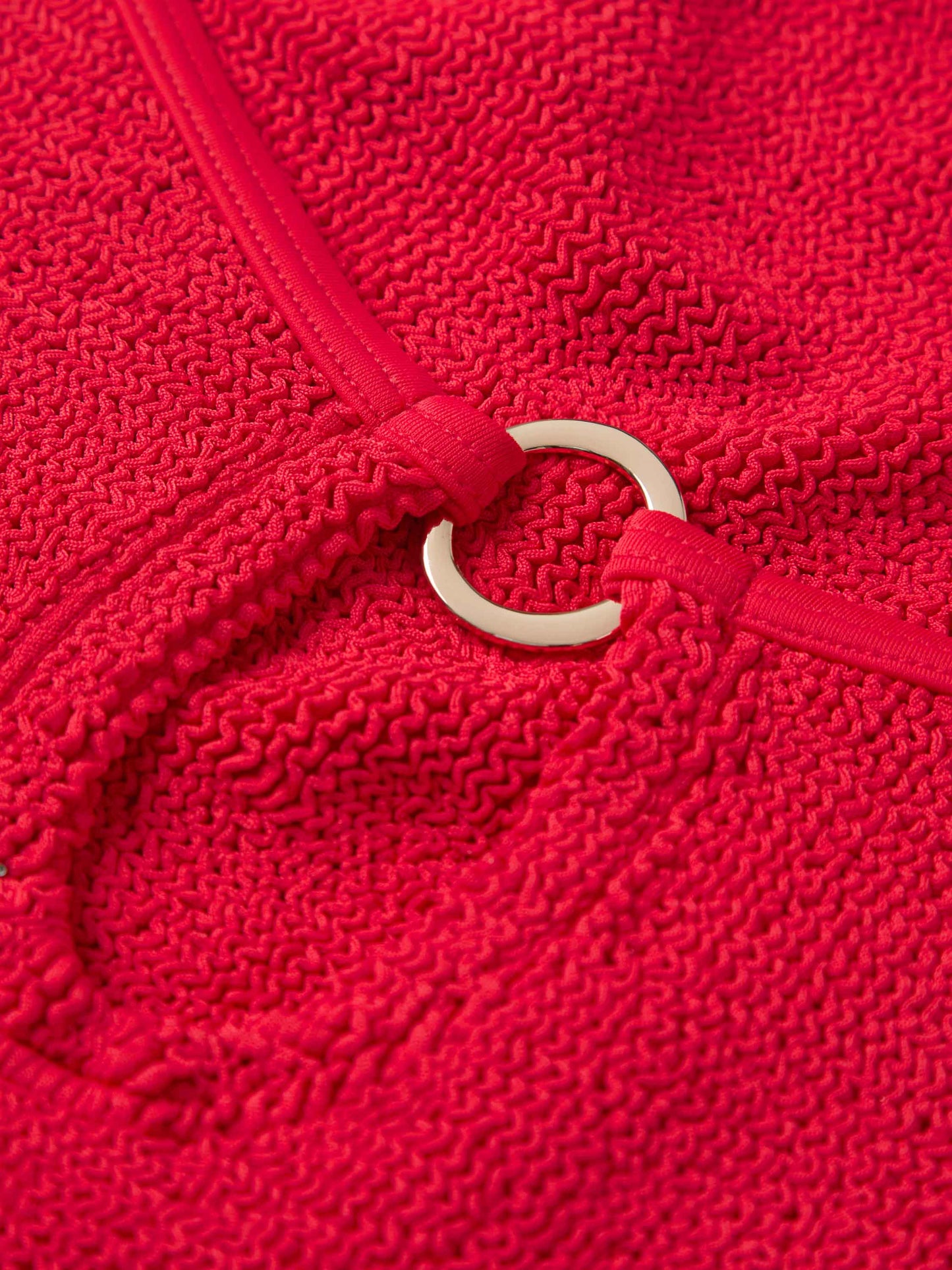 Toni With Gold Hoop Swim Red